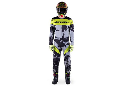 ALPINESTARS MX23 RACER TACTICAL PANTS CAST GRAY CAMO YELLOW FLURO