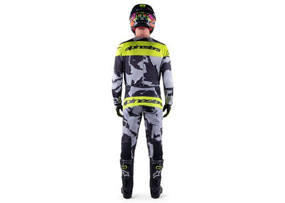 ALPINESTARS MX23 RACER TACTICAL PANTS CAST GRAY CAMO YELLOW FLURO