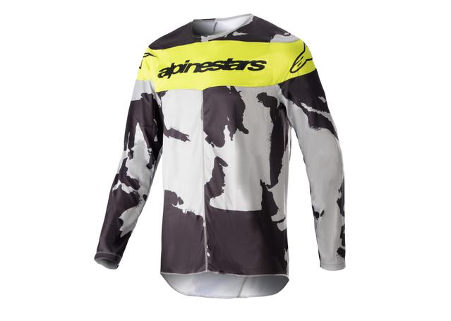 ALPINESTARS MX23 RACER TACTICAL JERSEY CAST GRAY CAMO YELLOW FLURO