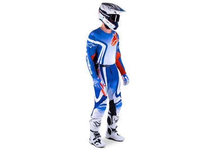 ALPINESTARS MX23 RACER SEMI PANTS BLUE HOT ORANGE