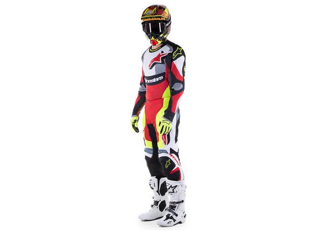 ALPINESTARS MX23 FLUID AGENT JERSEY BLACK MARS RED YELLOW FLURO