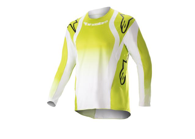 ALPINESTARS MX23 YOUTH RACER PUSH JERSEY YELLOW FLURO WHITE