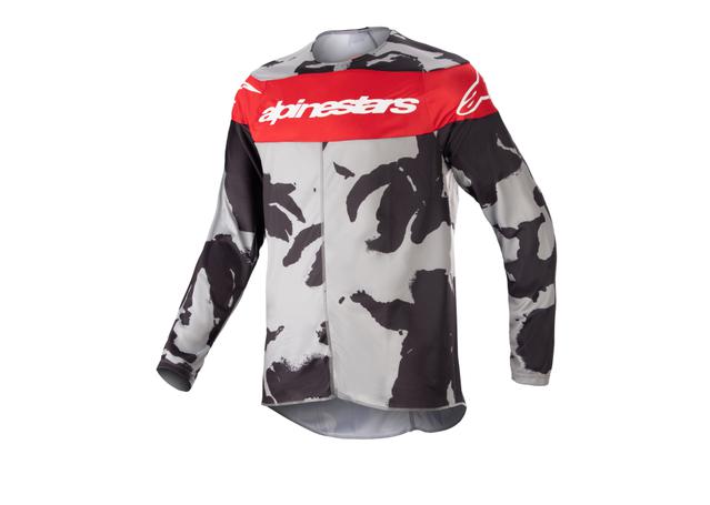 ALPINESTARS MX23 YOUTH RACER TACTICAL JERSEY CAST GRAY CAMO MARS RED