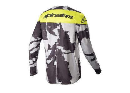 ALPINESTARS MX23 YOUTH RACER TACTICAL JERSEY CAST GRAY CAMO YELLOW FLURO