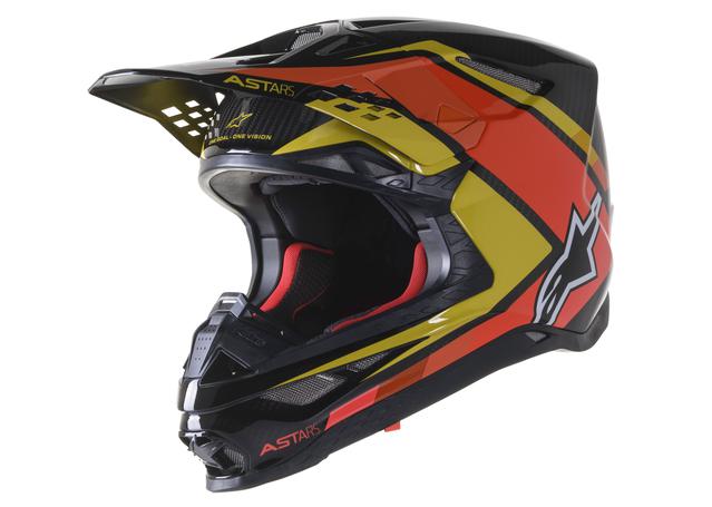 Alpinestars SM10 META 2 Helmet Black Yellow Red