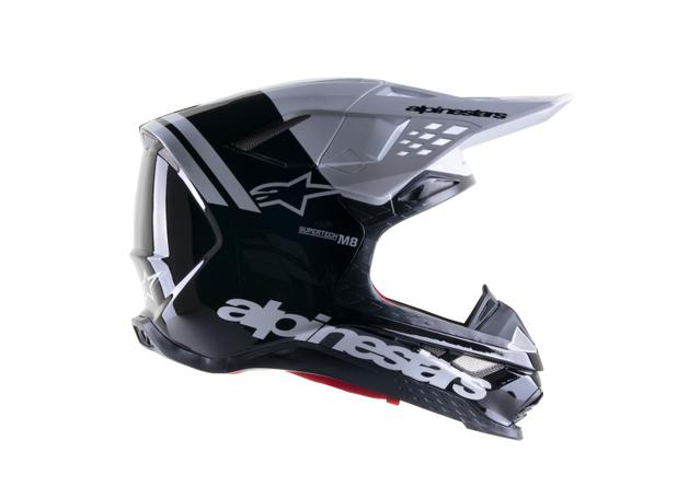 ALPINESTARS MX23 SM8 RADIUM 2 HELMET BLACK WHITE