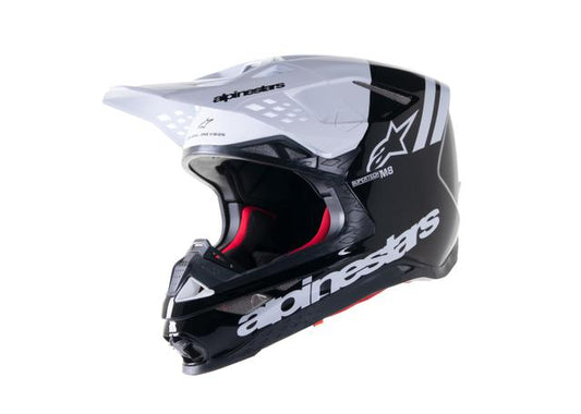 ALPINESTARS MX23 SM8 RADIUM 2 HELMET BLACK WHITE