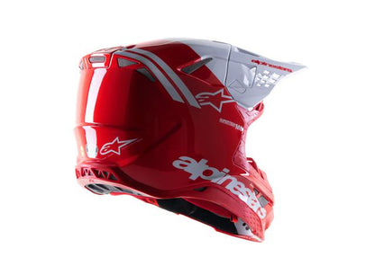 ALPINESTARS MX23 SM8 RADIUM 2 HELMET GLOSS BRIGHT RED WHITE