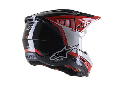 Alpinestars MX22 SM5 Beam Helmet Black Grey Red