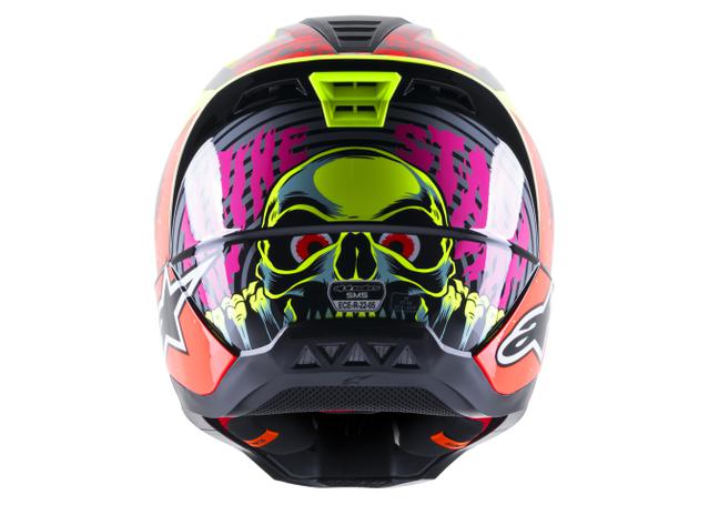 ALPINESTARS MX23 SM5 SOLAR FLARE HELMET GLOSS BLACK RED FLURO YELLOW