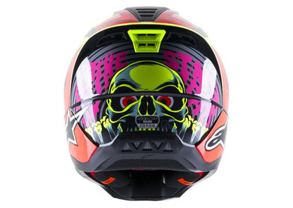 ALPINESTARS MX23 SM5 SOLAR FLARE HELMET GLOSS BLACK RED FLURO YELLOW