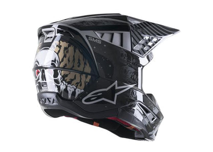 ALPINESTARS MX23 SM5 SOLAR FLARE HELMET GLOSS BLACK GREY COLD