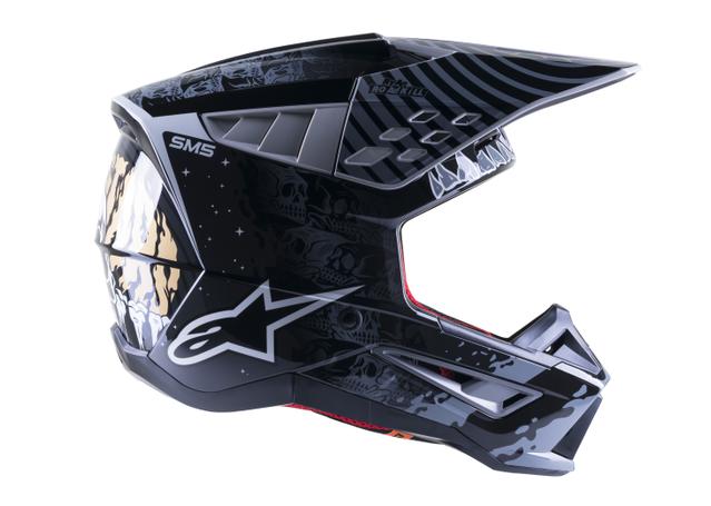 ALPINESTARS MX23 SM5 SOLAR FLARE HELMET GLOSS BLACK GREY COLD