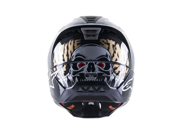 ALPINESTARS MX23 SM5 SOLAR FLARE HELMET GLOSS BLACK GREY COLD