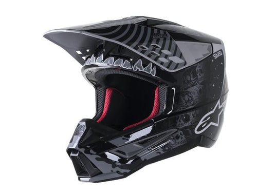 ALPINESTARS MX23 SM5 SOLAR FLARE HELMET GLOSS BLACK GREY COLD