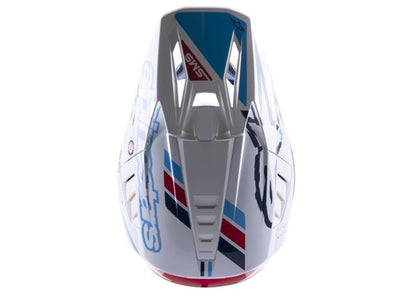 ALPINESTARS MX23 SM5 ACTION HELMET GLOSS WHITE CYAN DARK BLUE