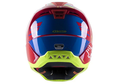 ALPINESTARS MX23 SM5 ACTION HELMET GLOSS RED WHITE FLURO YELLOW