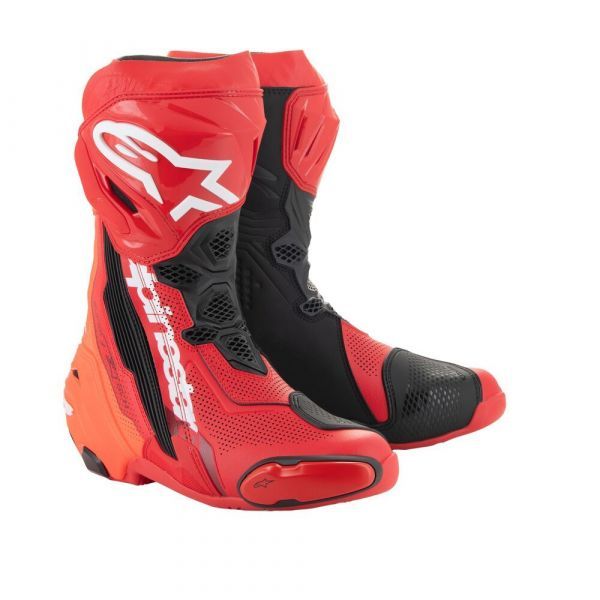 ALPINESTARS SUPERTECH R V2 VENTED BOOT Red/Fluro Red