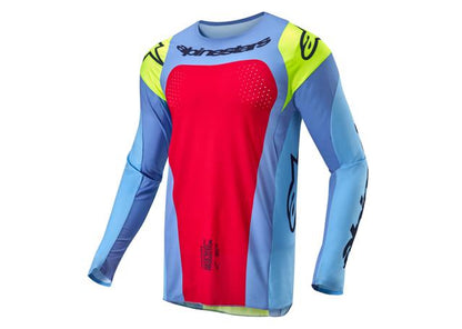 ALPINESTARS MX24 TECHSTAR OCURI JERSEY LIGHT BLUE YELLOW