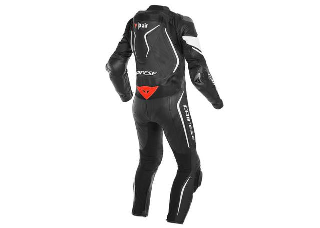 DAINESE MISANO 2 D-AIR 1PC PERFORATED SUIT BLACK WHITE