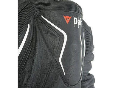 DAINESE MISANO 2 D-AIR 1PC PERFORATED SUIT BLACK WHITE