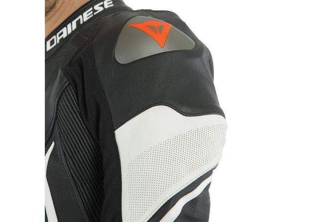 DAINESE MISANO 2 D-AIR 1PC PERFORATED SUIT BLACK WHITE