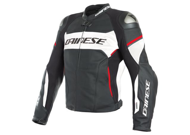 DAINESE RACING 3 D-AIR PERFORATED JACKET BLACK WHITE LAVA RED