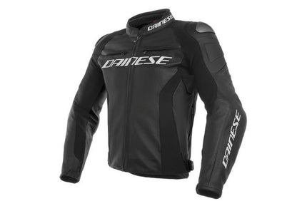 DAINESE RACING 3 PERFORATED LEATHER JACKET BLACK BLACK