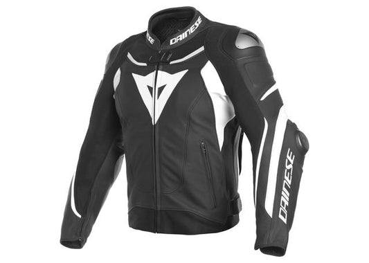 DAINESE SUPER SPEED 3 LEATHER JACKET BLACK WHITE