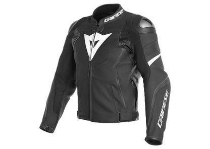 DAINESE AVRO 4 LEATHER JACKET MATT BLACK MATT WHITE