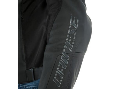 DAINESE AGILE LEATHER JACKET MATT BLACK