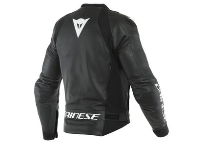 DAINESE SPORT PRO LEATHER JACKET BLACK WHITE