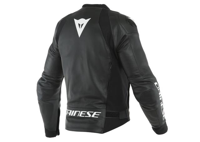 DAINESE SPORT PRO PERFORATED LEATHER JACKET BLACK WHITE