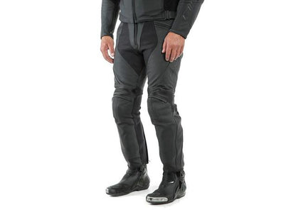 DAINESE PONY 3 PERFORATED LEATHER PANTS BLACK MATT