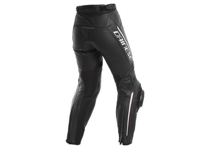 DAINESE DELTA 3 PERFORATED LEATHER PANTS BLACK WHITE