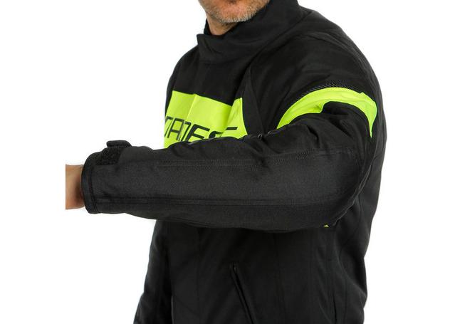 DAINESE SAETTA D-DRY JACKET BLACK FLURO YELLOW