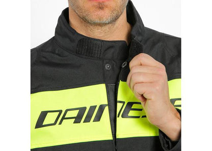 DAINESE SAETTA D-DRY JACKET BLACK FLURO YELLOW