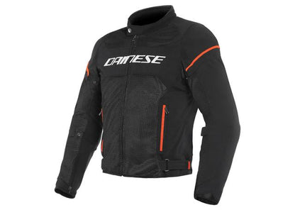 DAINESE AIR FRAME D1 TEXTILE JACKET BLACK WHITE FLURO RED