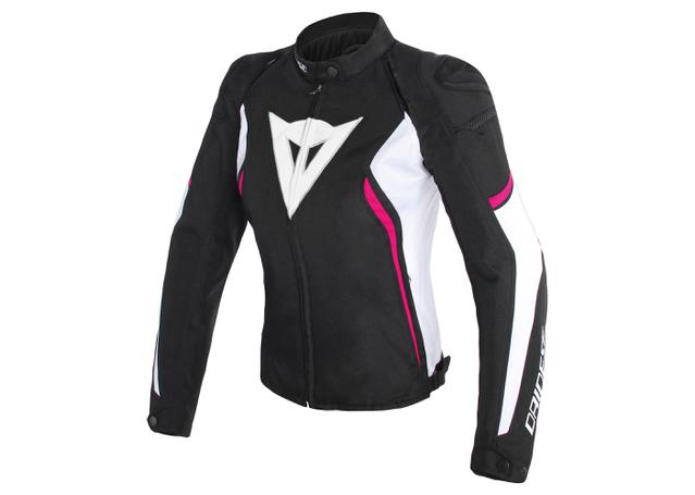 DAINESE AVRO D2 LADY TEXTILE JACKET BLACK WHITE FUCHSIA