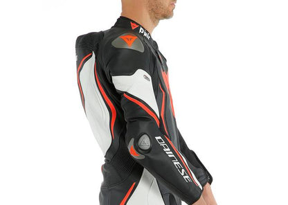 DAINESE MISANO 2 D-AIR 1PC PERFORATED BLACK WHITE RED