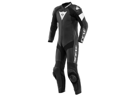 DAINESE TOSA 1PC PERFORATED SUIT BLACK WHITE