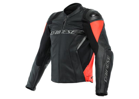 DAINESE RACING 4 LEATHER JACKET BLACK RED