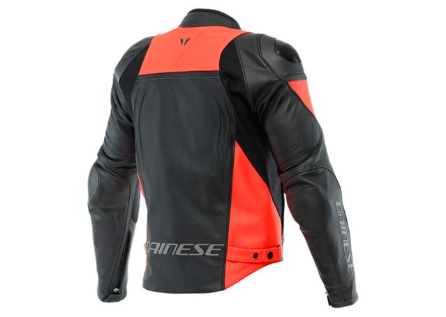 DAINESE RACING 4 PERFORATED LEATHER JACKET BLACK RED