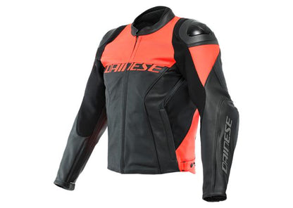 DAINESE RACING 4 PERFORATED LEATHER JACKET BLACK RED