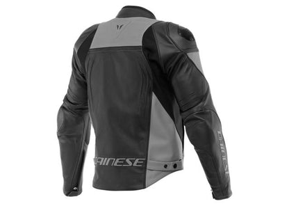 DAINESE RACING 4 PERFORATED LEATHER JACKET BLACK GREY