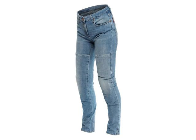 DAINESE DENIM STONE SLIM LADY PANTS LIGHT BLUE