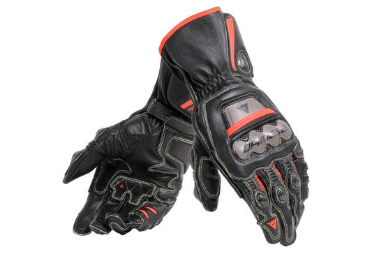 DAINESE FULL METAL 6 GLOVES BLACK FLURO RED