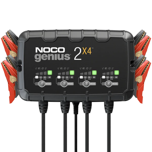 Noco Genius 2X4 : Bank Charger - 6/12V 2A X 4 Batteries