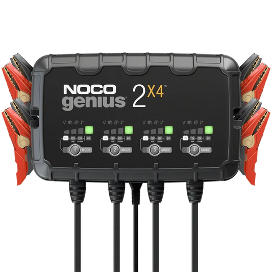 Noco Genius 2X4 : Bank Charger - 6/12V 2A X 4 Batteries