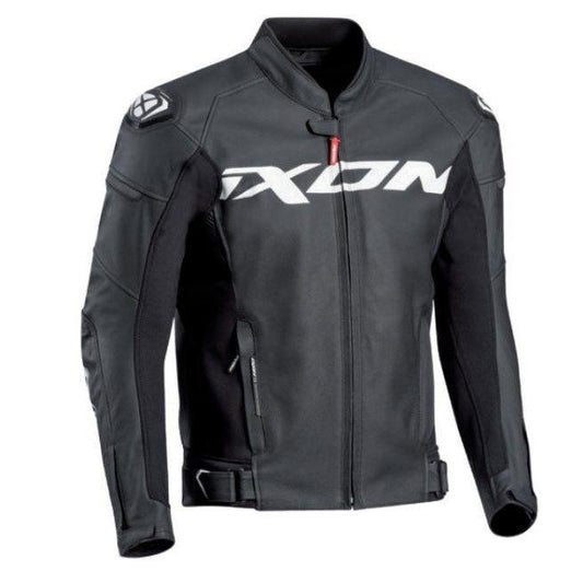 Ixon Sparrow Black White Leather Jacket